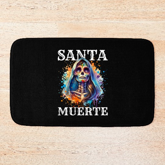 Santa Muerte for Karnival, Halloween and Día de Bath Mats