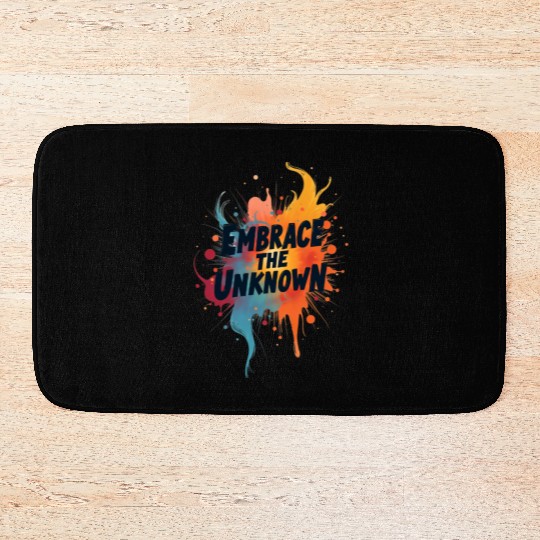 Embrace the Unknown Contemporary Streetwear Bath Mats
