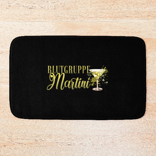 Blutgruppe Martini Cocktail Bartender Bath Mats