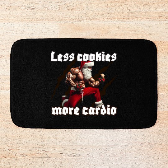 Muscle Santa Bath Mats – Christmas Workout Apparel