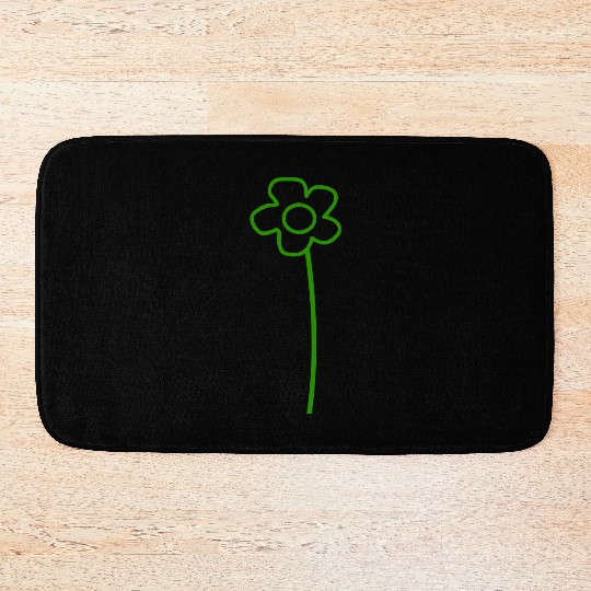 Green Daisies Flower Spring Summer Little Flowers Bath Mats