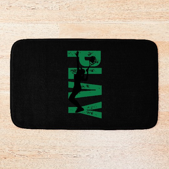 Tennis Female Graphic Bath Mats