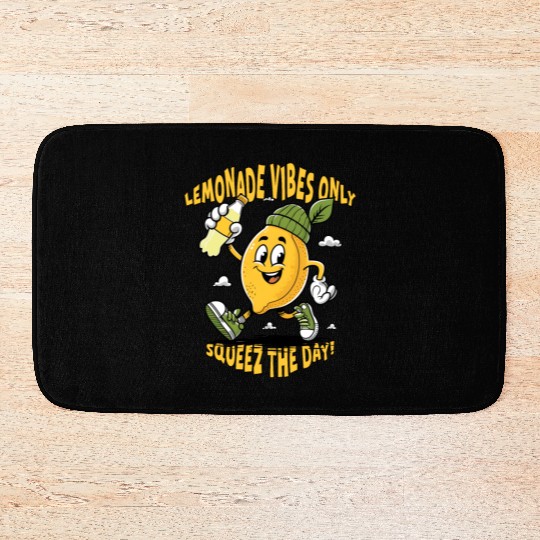 Lemonade Vibes Only Bath Mats