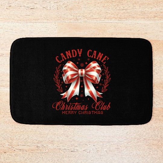 Candy Cane Christmas Club Bath Mats
