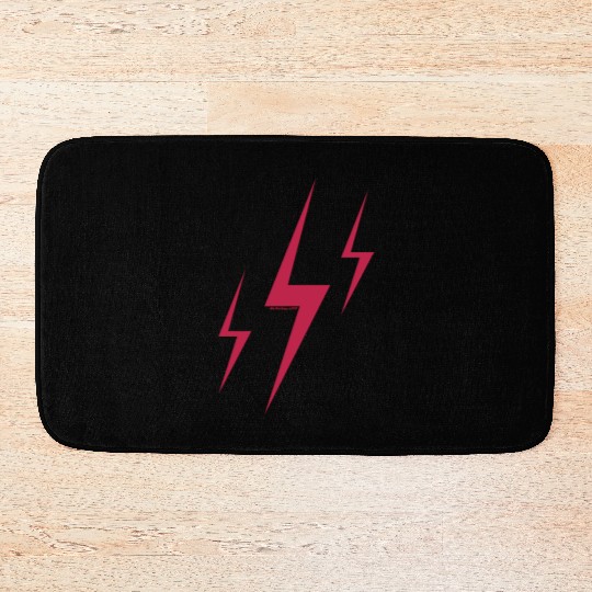 Triple Lightning Bolt Bath Mats