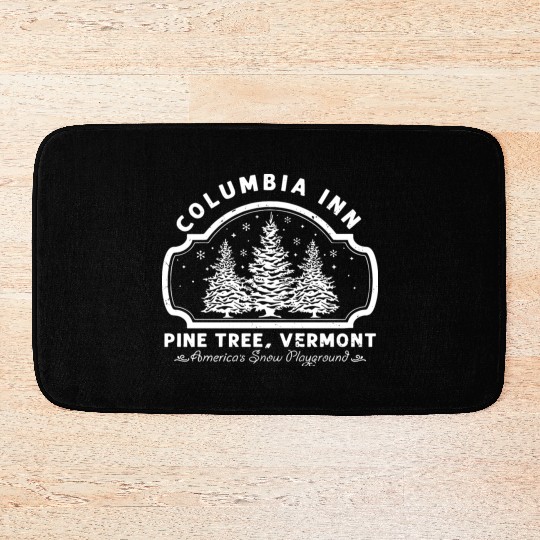 Columbia Inn Pine Tree Vermont White Christmas Bath Mats