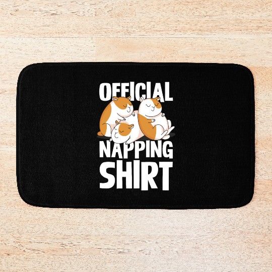 Official Napping Bath Mats Guinea Pig Lovers Cozy Nap