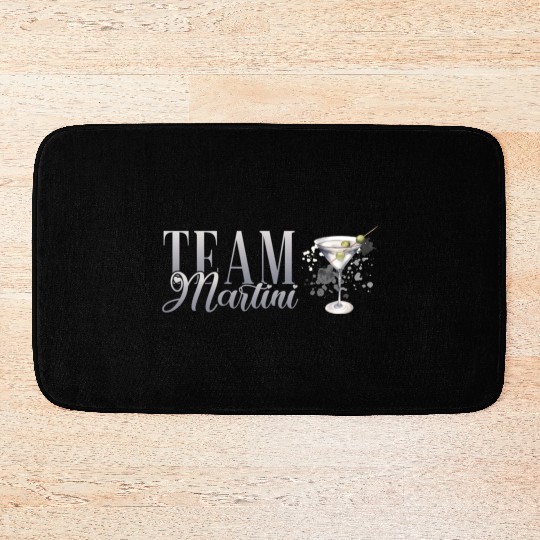 Team Martini Cocktail Bartender Bath Mats