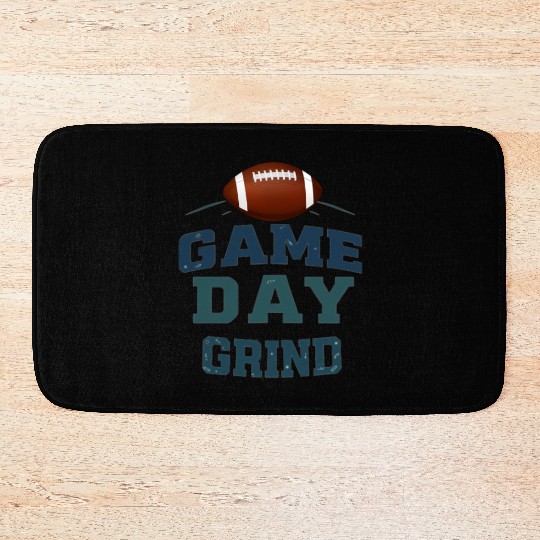 Game Day Challenge - Grind to the Finish, football Bath Mats