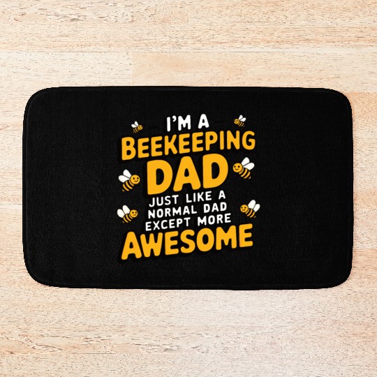 Beekeeping dad Bath Mats