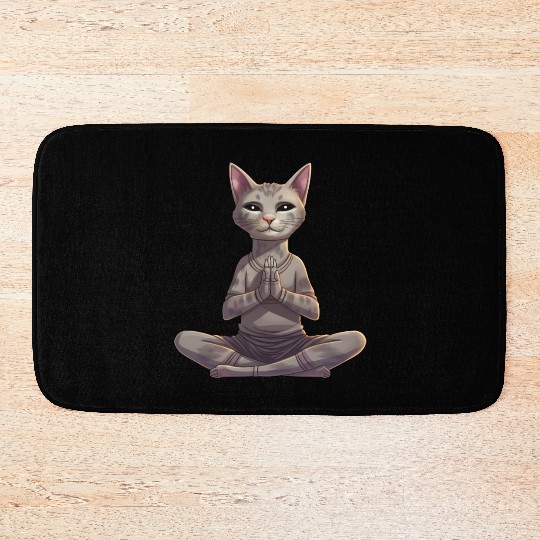 Cat yoga Bath Mats
