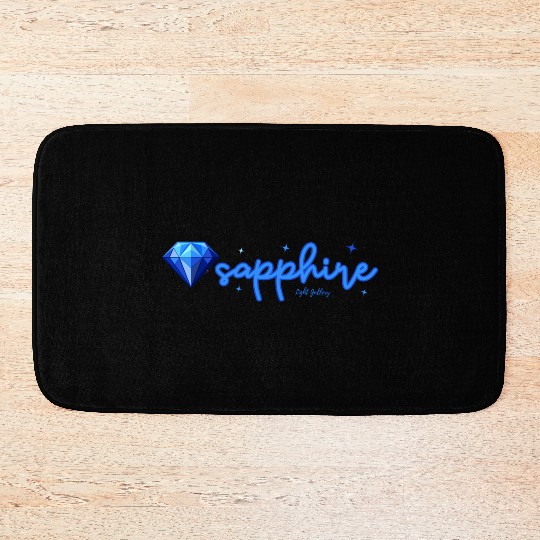 Sapphire gemstone jewel Bath Mats