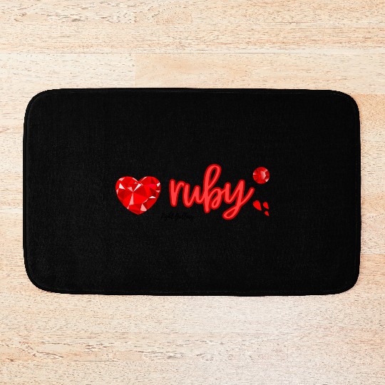 Ruby gemstone jewel Bath Mats