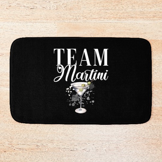 Team Martini Cocktail Bartender Bath Mats