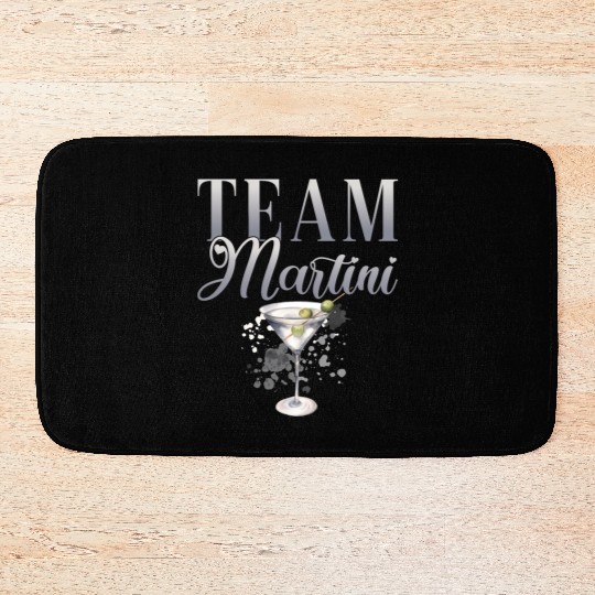 Team Martini Cocktail Bartender Bath Mats