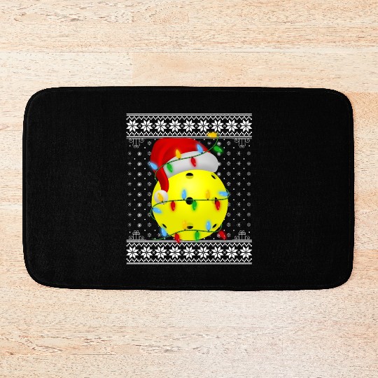Pickleball Christmas Bath Mats