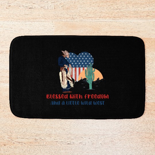 Blessed with Freedom and a little Wild West Bath Mats