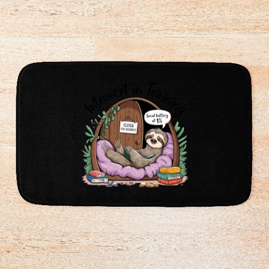Introvert In Training Bath Mats