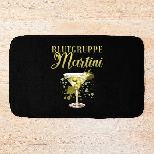 Blutgruppe Martini Cocktail Bartender Bath Mats