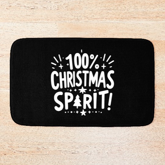 100% Christmas Spirit Bath Mats