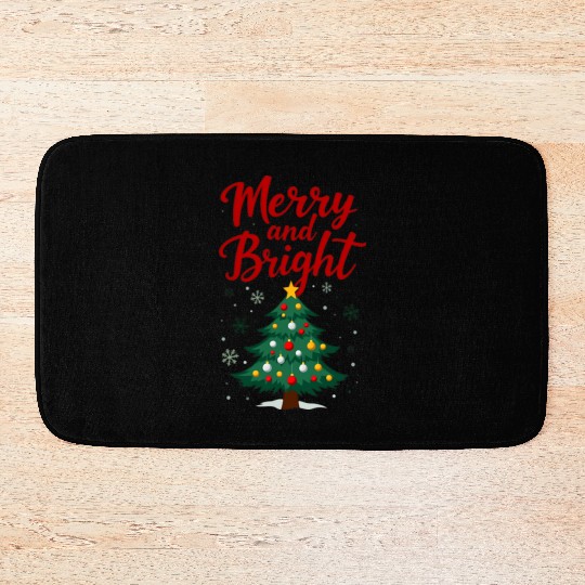 Merry And Bright - Merry Christmas Bath Mats