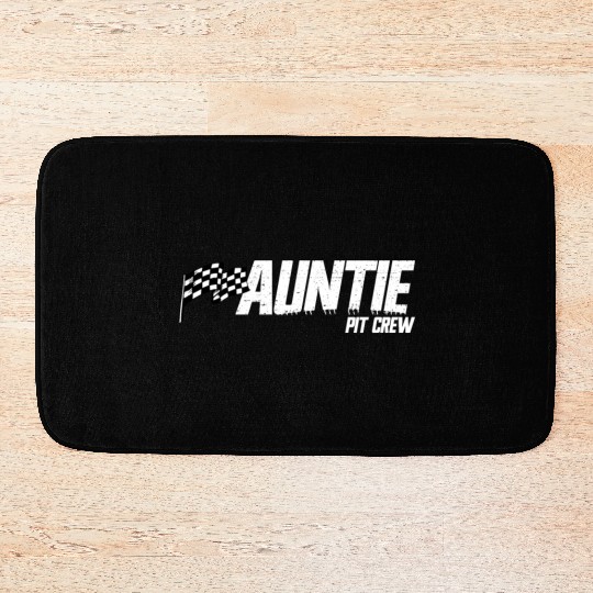Pit Crew Auntie Race Birthday Family Racing Auntie Bath Mats