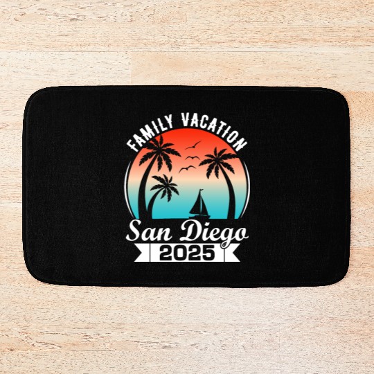 Family Vacation 2025 San Diego Summer Holiday Bath Mats