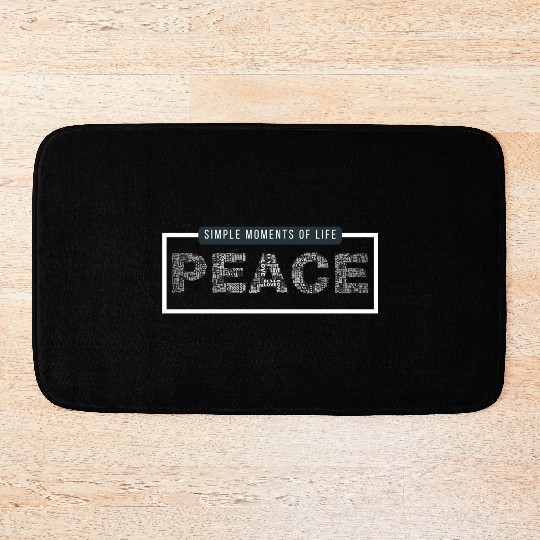 Dark Green and White Simple Modern Typography Bath Mats