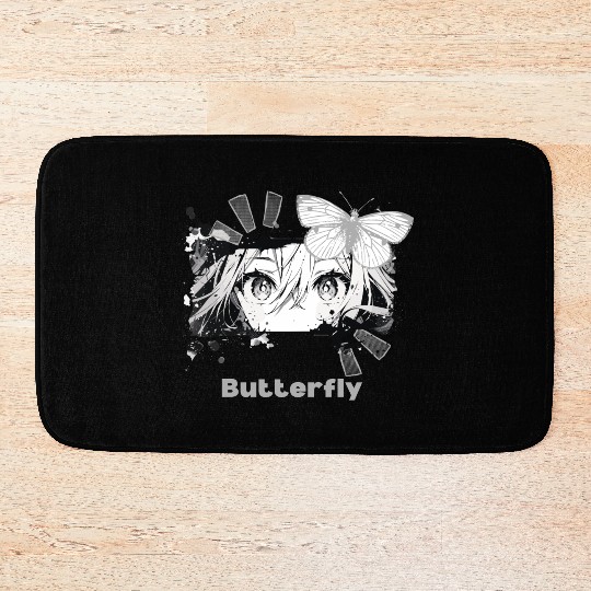 "Butterfly" Anime Design Bath Mats - A Touch of Art