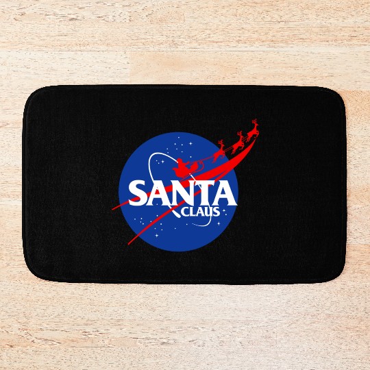 Santa claus funny parody nasa Bath Mats