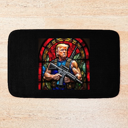 Trump the Commando Bath Mats