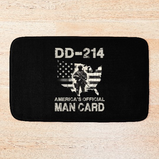 DD 214 America s Official Man Card Bath Mats