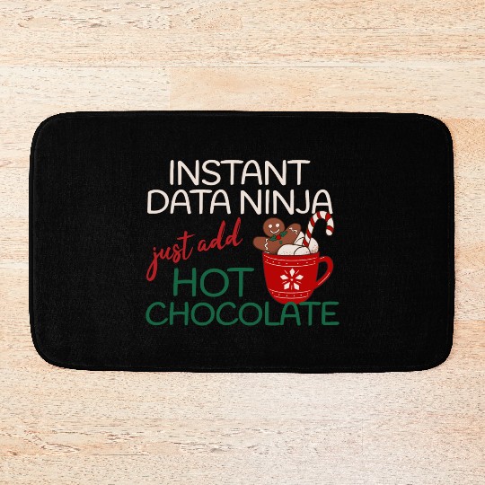 Data Ninja xmas hot Chocolate Christmas Bath Mats
