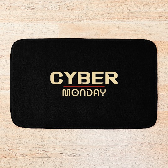 Cyber Monday Bath Mats Design Retro vintage