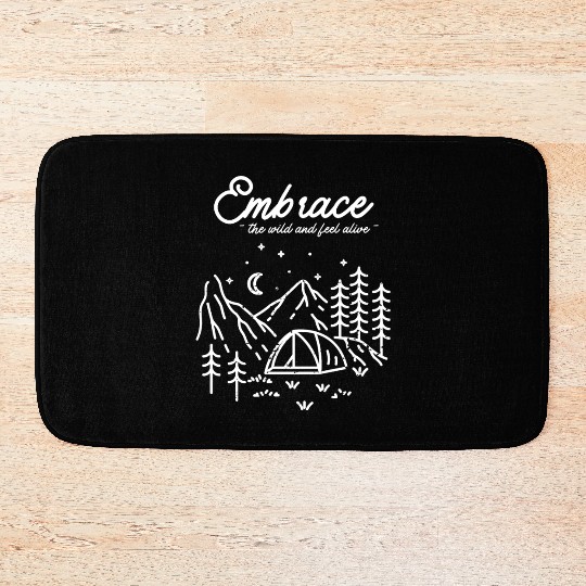 Embrace the wild and feel alive. Camping Bath Mats