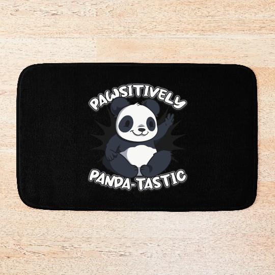 Pawsitively Panda-Tastic Panda Bear Friend Lover Bath Mats