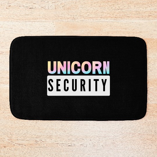 Unicorn Security - Mom Dad Daughter Adult Kids Bath Mats