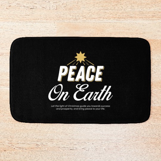 PEACE ON EARTH Design Chirstmas Bath Mats