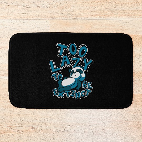 Too Lazy To Be Extinct Panda Bear Friend Giant Bath Mats