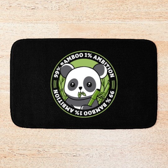 99% Bamboo 1% Ambition Panda Bear Friend Lover Bath Mats