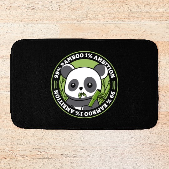 99% Bamboo 1% Ambition Panda Bear Friend Lover Bath Mats