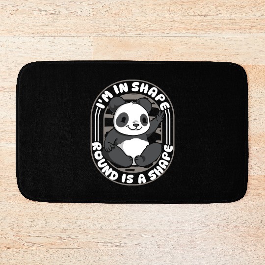 I'm In Shape Round Is A Shape Panda Bear Friend Bath Mats