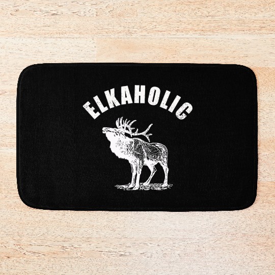 Elk Hunting Elkaholic Hunters Bath Mats