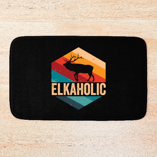 Elk Hunting Elkaholic Hunters Bath Mats