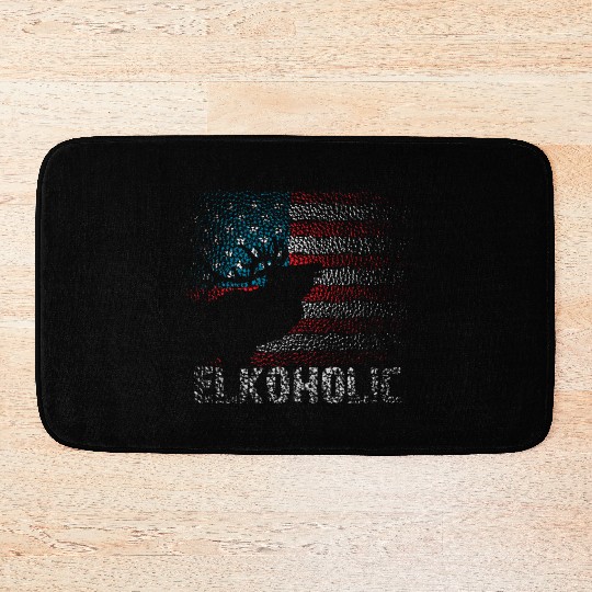 Elk Hunting Elkaholic Hunters Bath Mats