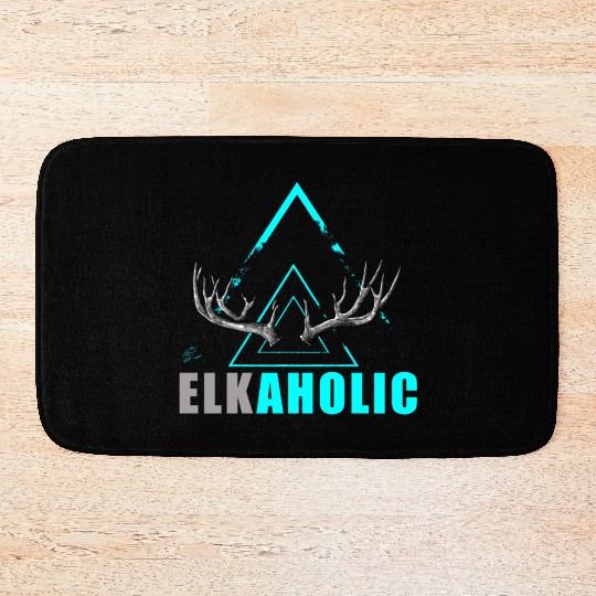 Elk Hunting Elkaholic Hunters Bath Mats