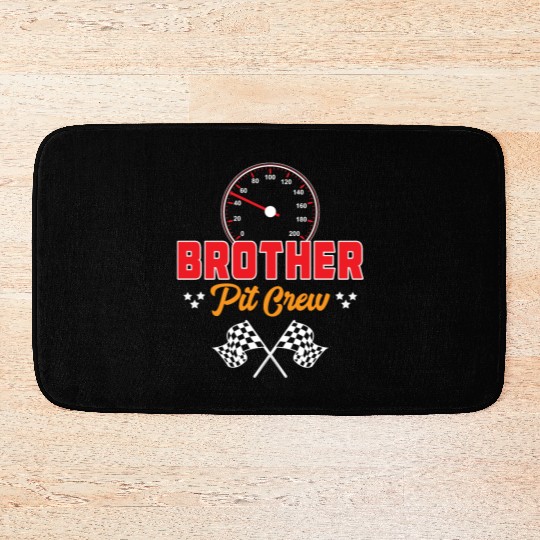 Race Car Birthday Racing Family Brother Pit Crew Bath Mats