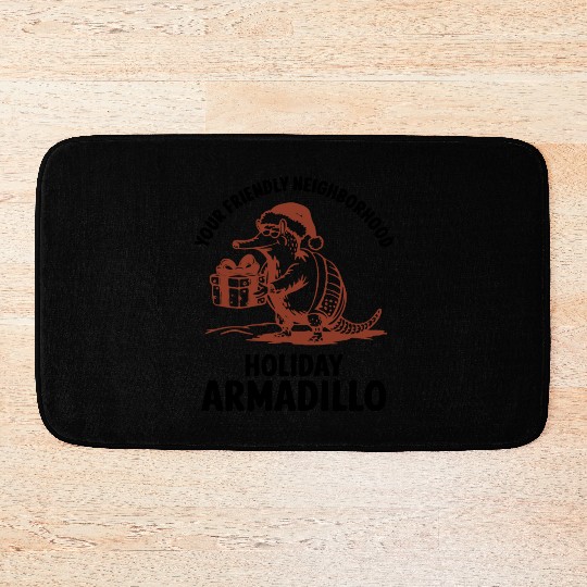 Holiday Armadillo Surprise Bath Mats