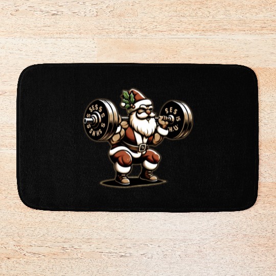 Dear Santa Christmas Gym Training Holiday Workout Bath Mats