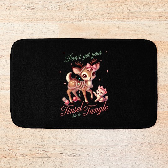 Don t Get Your Tinsel in a Tangle, Merry Christmas Bath Mats